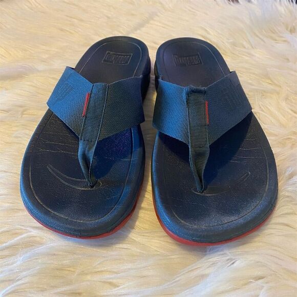 FitFlop Surfa Men\'s Thong Sandals Size 8 Blue Casual Summer Comfort main image 4